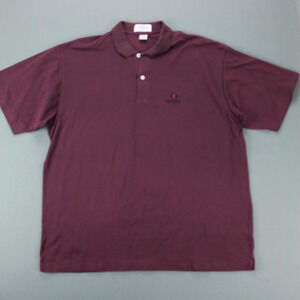 Titleist Corbin Vintage 80s Polo Shirt Mens XL Burgundy Cotton Short Sleeve